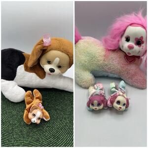 Puppy Surprise Lot Just Play Plush Dogs Beagle & Tessa with 3 Puppies
